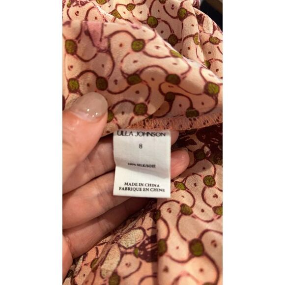 ulla johnson linnea silk dress garden rose US8 - Picture 12 of 12
